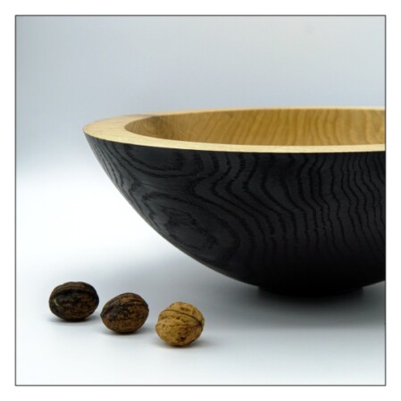  gedrechselte Schale Eiche Drechselarbeit